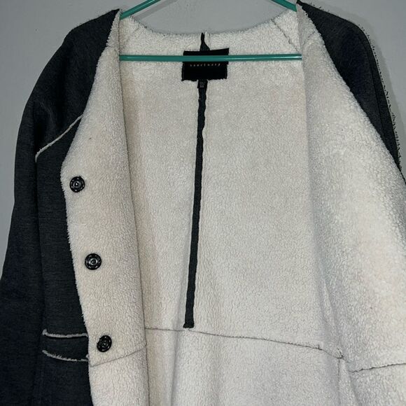Sanctuary Sherpa Jersey Jacket-Size Extra Small - Picture 6 of 9
